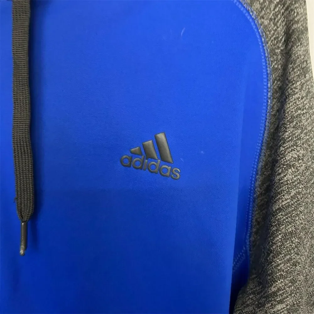 Adidas Men's ClimaWarm Tech Fleece Zip-Up Hoodie Blue Size Large